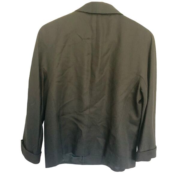 Gianni Petite Blazer Black 10 Womens Button Front Business Casual Classic Preppy - Picture 2 of 6